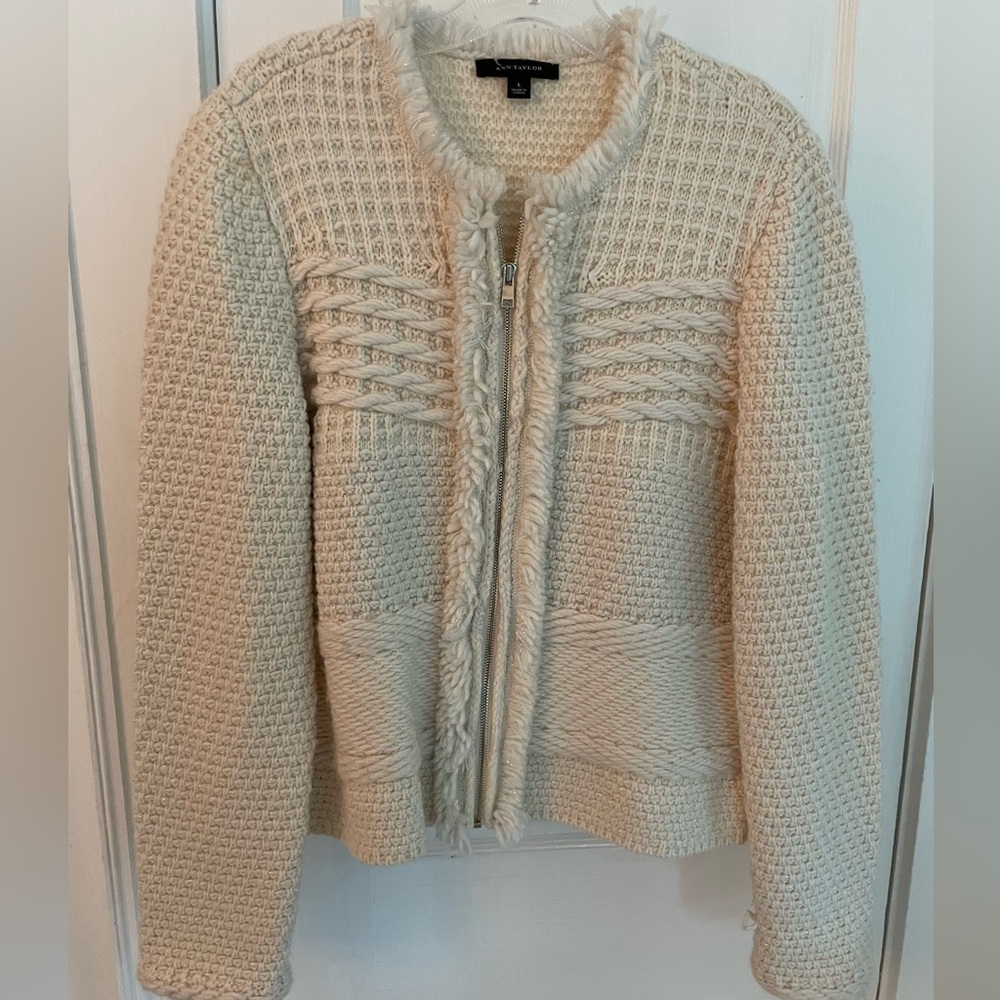 Anne Taylor Full-Zip Sweater